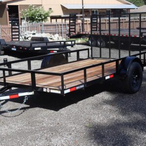 2025 6×12 Utility Trailer – 3K GVWR, Triple Crown, Wood Deck, Black