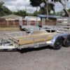 7 x 14 aluminum tube top utility trailer with a 2k jack